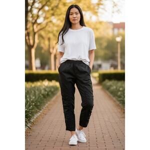 NWT Wearables Black Jogger Pants Ruched Travel Pants Comfy Chic Athleisure Small